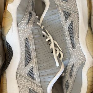 Jordan Gray and White Sneakers